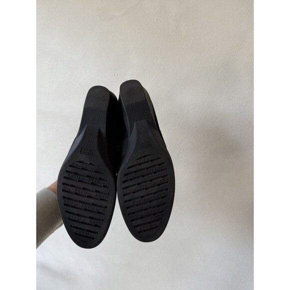 The Flexx Women's Black Suede Slip-On Loafer Small Wedge Mary Jane Shoes 8.5 40 - Picture 4 of 5